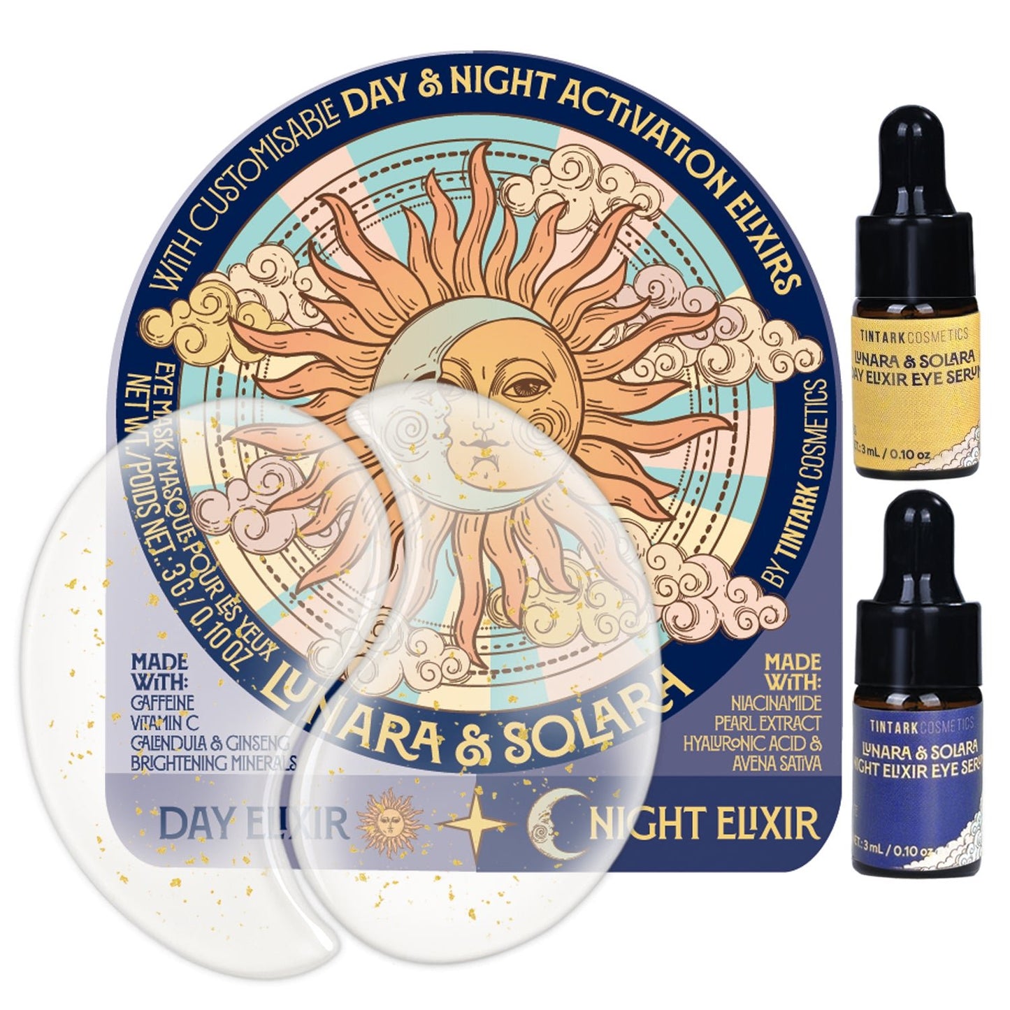 Lunara & Solara Hydrogel Eye Patches with Two Bonus Eye Serums