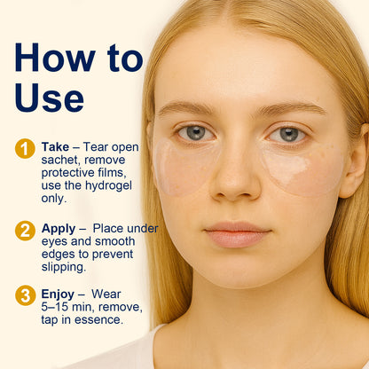 Lunara & Solara Hydrogel Eye Patches with Two Bonus Eye Serums